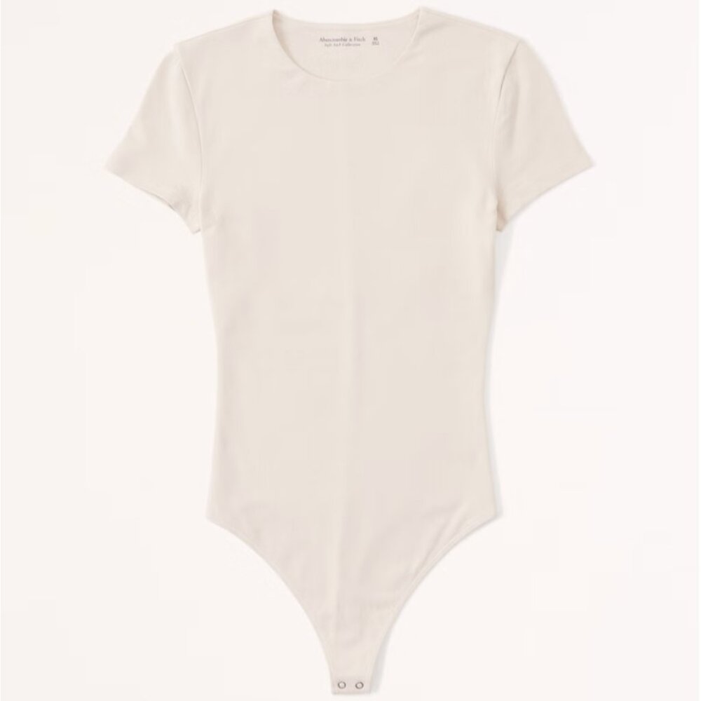 Abercrombie Cotton Bodysuit Taupe XS
